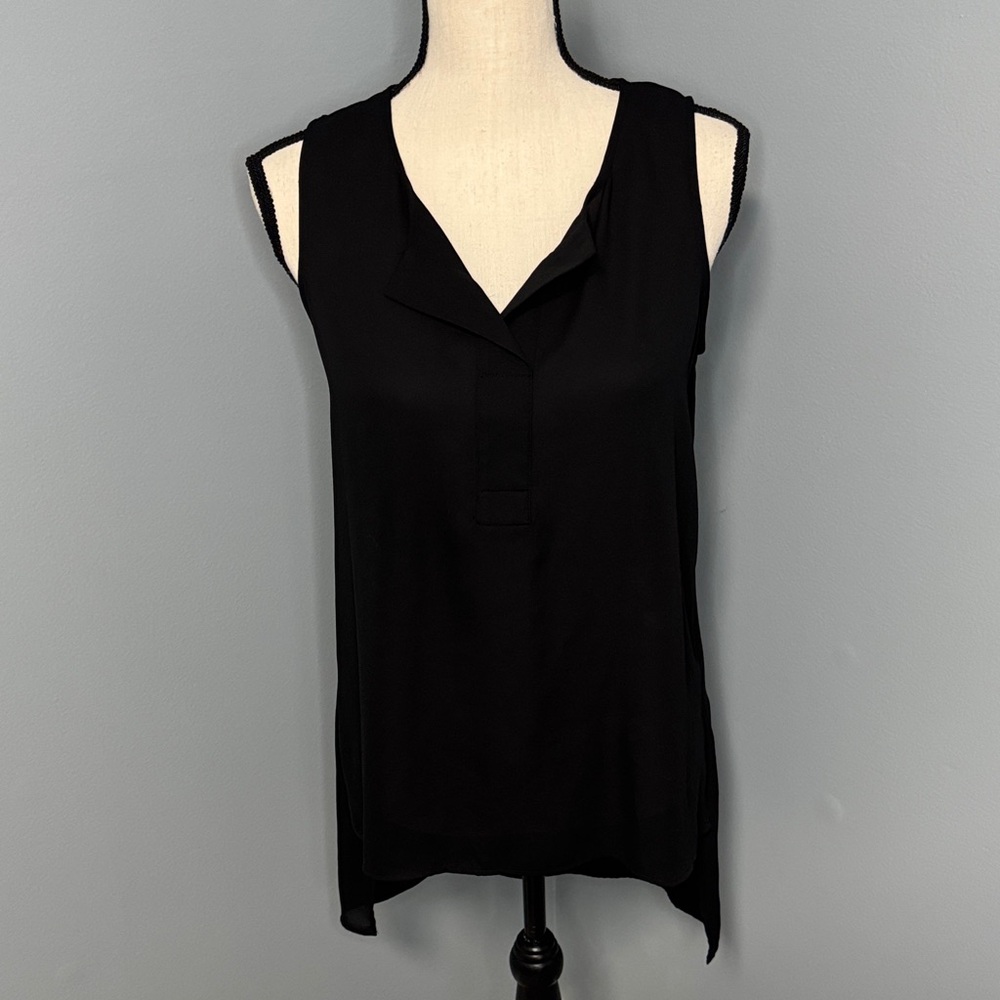 NWT Worthington Black Sheer Sleeveless Blouse Sz S
